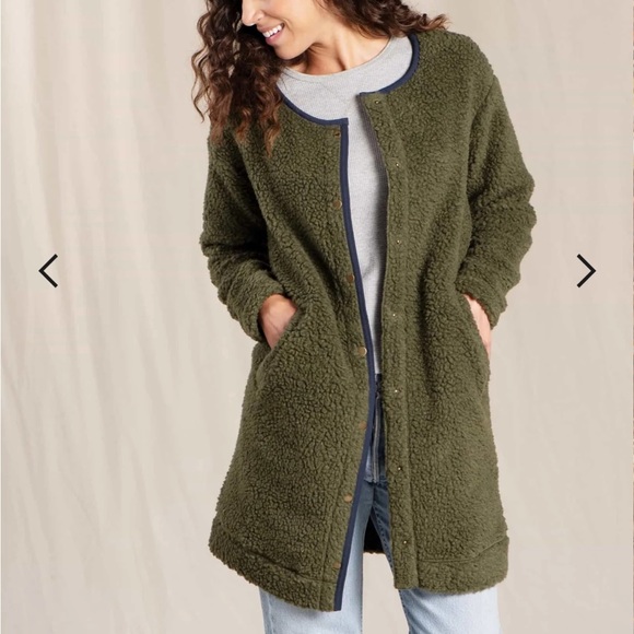 Toad & Co Preppy Sherpa Cardigan Coat - Picture 2 of 2